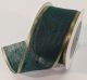 Wired Gold Edge Jute Ribbon 3 Inch  20 Yards Hunter