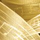 French Wired Metallic Notes 1.5 Inch 27 Yards  Gold