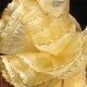 Woven Gold Edge Sheer Pull Bow 1.5 Inch 30 Yards  Gold