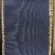 Gold Wire Edge Symphony Moire 2 Inch 11 Yards  Navy Blue