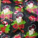 Printed Paper Semi Crush 4 Inch 25 Yards Holidays  Black