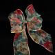 Wire Edge Sheer Woodland Floral 2 Inch  20 Yards Woodland Floral