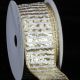 Wire Edge Gold Lame with Silver Stripe 2 Inch  20 Yards Silver Stripe
