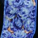 Wire Edge Cotton Print Ribbon Roses 2 Inch  20 Yards Blue