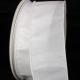 Wire Edge Two Tone Ribbon 2 Inch  20 Yards White