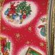 Wire Edge Print Winter Village 3 Inch 20 Yards   Red