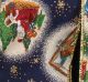 Wire Edge Print Winter Village 3 Inch 20 Yards   Navy