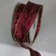 Crinkled Wire Edge Fabric Lame 2 inch by 20 yards Wine