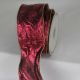 Crinkled Wire Edge Fabric Lame 3 inch by 20 yards Wine