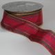 Wire Edge Holiday Stripes 2 inch by 20 yards Red