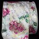 Wire Edge Print  Mozart Roses 4 Inch 20 Yards Ivory/gold