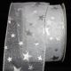 Wire Edge Sheer Milky Way 3 Inch 20 Yards  Silver