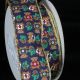 Wired Cotton Print Holiday Bear  2 Inch 20 Yards Navy