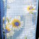 Wire Edge Sheer Fresh Summer Flowers 2 Inch 20 Yards  Light Blue