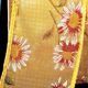 Wire Edge Sheer Fresh Summer Flowers 2 Inch 20 Yards  Soft Yellow
