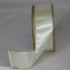 Wired Metallic Edge Satin 2 inch by 20 yards Cream/Gold