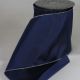Wired Metallic Edge Satin 6 inch by 20 yards Navy/Silver