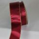 Wired Metallic Edge Satin 2 inch by 20 yards Bordeaux/Gold