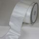 Wired Metallic Edge Satin 3 inch by 20 yards White/Silver