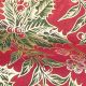 Wired Sheer Gold Print Missel 2 Inch 20 Yards  Red