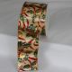 Wired Satin Holiday X-mas Bells Print 3 inch by 20 yards Gold