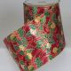 Wired Satin Holiday X-mas Bells Print 6 inch by 20 yards Red