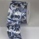 Wired Satin Holiday X-mas Bells Print 3 inch by 20 yards Silver