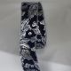 Wired Velvet Print Poinsettia 2 Inch 20 Yards   Navy