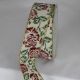 Wired Velvet Glitter Roses 2 inch by 20 yards Ivory