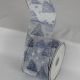 Wired Reversible Sheer Silver 3 inch by 20 yards Blue Fir