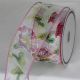 Wired Sheer Orchid Print 2.5 inch by 20 yards Mauve