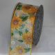 Wired Sheer Sunflower Print 2.5 inch by 20 yards Yellow