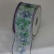 Wired Sheer Orchid Print 2.5 inch by 20 yards Purple