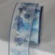 Wired Sheer Butterfly Print 2.5 inch by 20 yards Blue