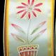 Wired Satin Potted Flower 2.5 Inch 20 Yards Yellow