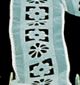 Wired Embossed Flowers 1.5 Inch 20 Yards  White