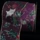 Wired Sheer Large Mistletoe 3 Inch 20 Yards  Burgundy