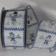 Wired Sheer Checkered Snowmen 2.5 inch by 20 yards Blue