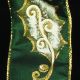 Wired Semi Sheer Antique Leaves 2.5 Inch 20 Yards Hunter