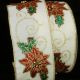 Wired Velvet With Application 2.5 In 10 Yard Ivory Poinsettia