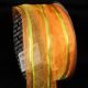 Wired Semi Sheer Alisha 1.5 Inch 27 Yard Orange/yellow