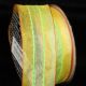Wired Semi Sheer Ayse 1.5 Inch 27 Yard Yellow/green