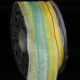 Wired Semi Sheer Ayse 1.5 Inch 27 Yard Green/yellow/blue