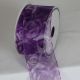 Wired Organza Print Roses 2.5 inch by 27 yards Lilac