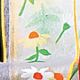 Wired Sheer Seventies Flowers 2.5 Inch 20 Yards  Yellow
