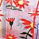 Wired Sheer Seventies Flowers 2.5 Inch 20 Yards  Red