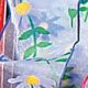 Wired Sheer Seventies Flowers 2.5 Inch 20 Yards  Blue