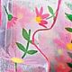 Wired Sheer Seventies Flowers 2.5 Inch 20 Yards  Pink