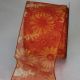 Wired Semi Sheer Straw Flowers 4 inch by 20 yards Orange