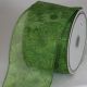 Wired Semi Sheer Straw Flowers 4 inch by 20 yards Green